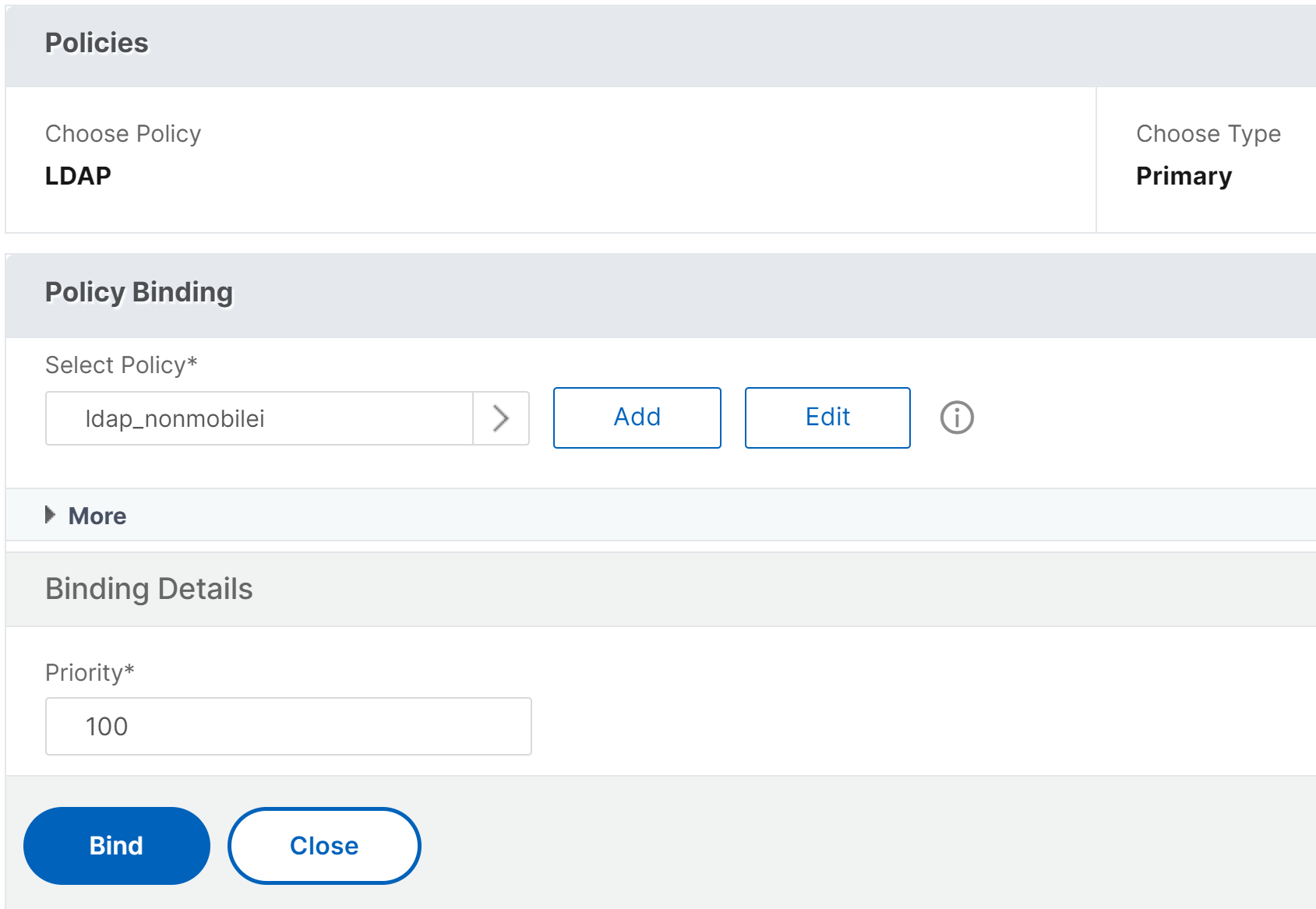 Policies page