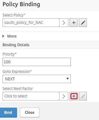 Create next factor policy label