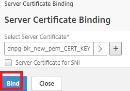 Bind server cert
