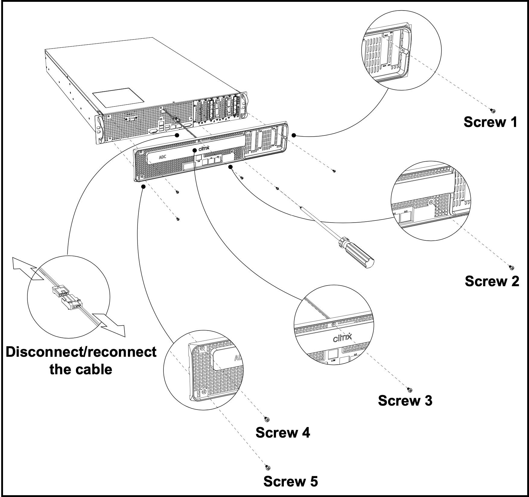 Replace the 2U bezel