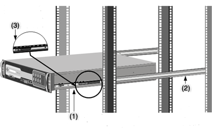 Mount the appliance on a rack