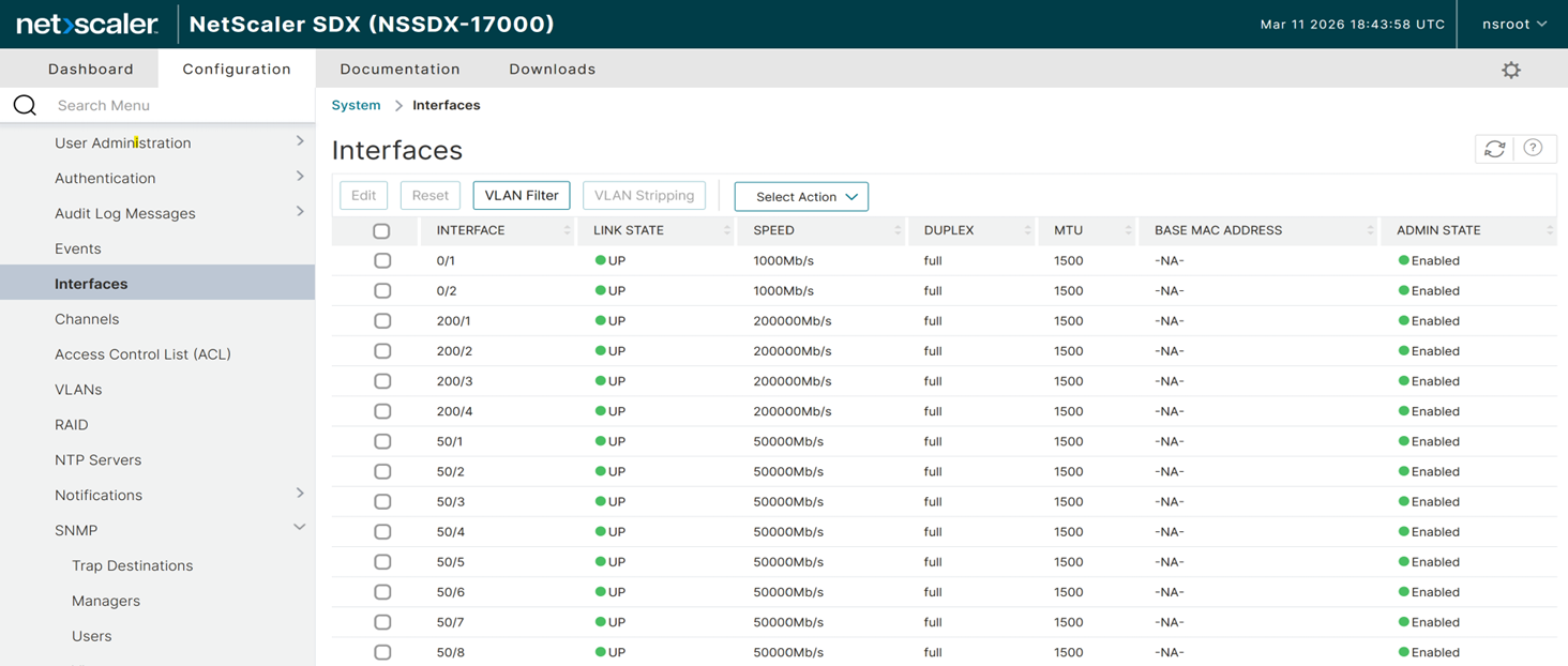 SDX 17000 GUI access verification
