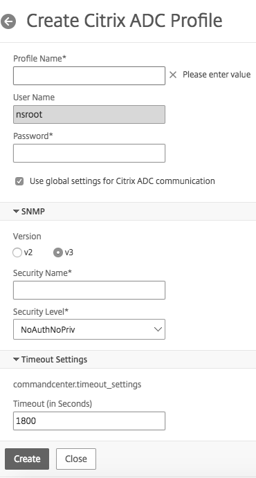 Admin-Profil SNMP
