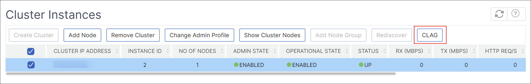 Edit a cluster instance
