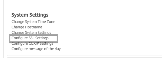 Configure SSL settings