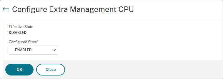 Configure Extra Management CPU