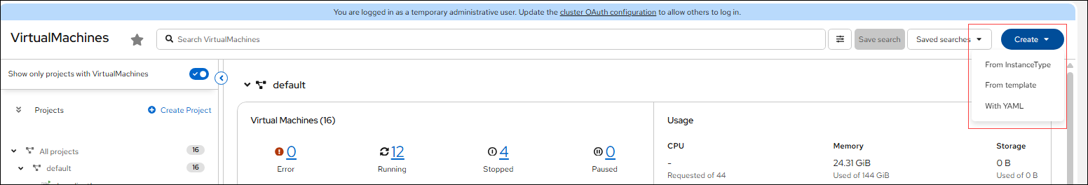 Create VPX VM